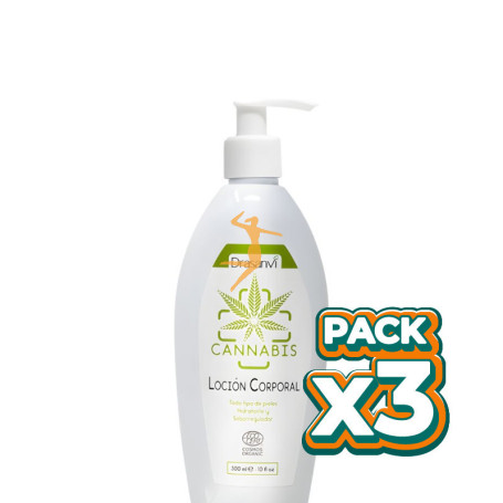 Pack 3x LOCIÓN CANNABIS COSMOS ORGANIC BIO 300ML DRASANVI
