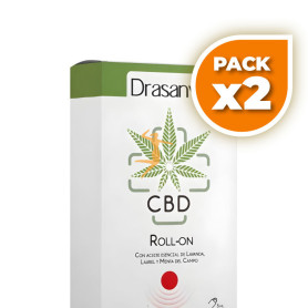 Pack 2x ROLL-ON CBD ROJO ALIVIO TENSIONES CABEZA 5ML DRASANVI