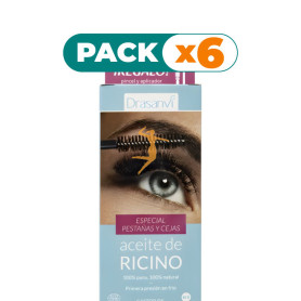 Pack 6x ACEITE DE RICINO BIO PESTAÑAS Y CEJAS 50ML DRASANVI