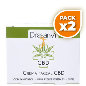 Pack 2x CREMA FACIAL CBD SPF15 50ML DRASANVI