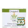 Pack 3x CREMA FACIAL CBD SPF15 50ML DRASANVI