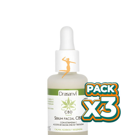 Pack 3x SÉRUM FACIAL CBD 30ML DRASANVI
