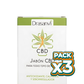 Pack 3x JABÓN DE CBD 100G DRASANVI