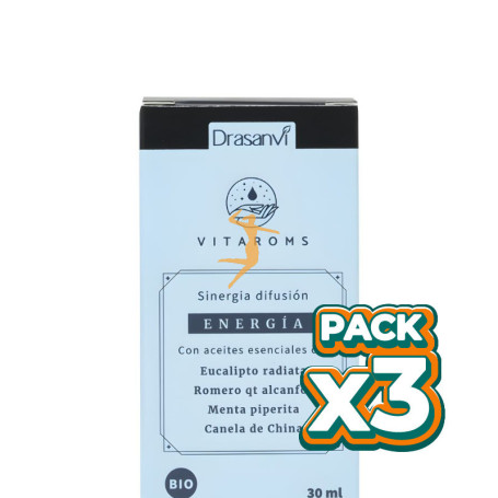 Pack 3x SINERGIA DIFUSIÓN ENERGÍA BIO 30ML VITAROMS DRASANVI