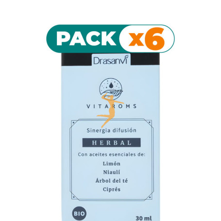 Pack 6x SINERGIA DIFUSIÓN HERBAL BIO 30ML VITAROMS DRASANVI