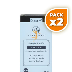 Pack 2x SINERGIA DIFUSIÓN HOGAR BIO 30ML VITAROMS DRASANVI