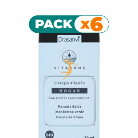 Pack 6x SINERGIA DIFUSIÓN HOGAR BIO 30ML VITAROMS DRASANVI