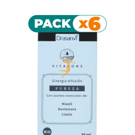 Pack 6x SINERGIA DIFUSIÓN PUREZA BIO 30ML VITAROMS DRASANVI
