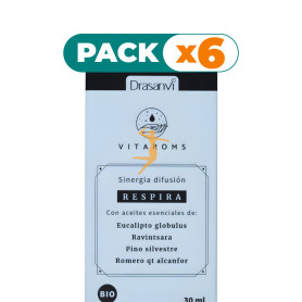 Pack 6x SINERGIA DIFUSIÓN RESPIRA BIO 30ML VITAROMS DRASANVI