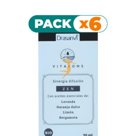 Pack 6x SINERGIA DIFUSIÓN ZEN BIO 30ML VITAROMS DRASANVI