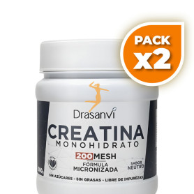 Pack 2x CREATINA 200 MESH SABOR NEUTRO 300G DRASANVI