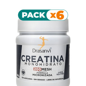 Pack 6x CREATINA 200 MESH SABOR NEUTRO 300G DRASANVI