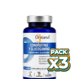 Pack 3x CONDROITINA Y GLUCOSAMINA 48 CÁPSULAS DRASANVI