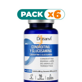 Pack 6x CONDROITINA Y GLUCOSAMINA 48 CÁPSULAS DRASANVI
