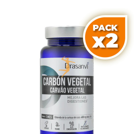 Pack 2x CARBÓN VEGETAL 60 CÁPSULAS DRASANVI