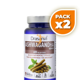 Pack 2x ASHWAGANDHA KSM-66 60 COMPRIMIDOS DRASANVI