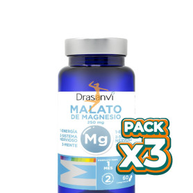 Pack 3x MINERAL MALATO DE MAGNESIO 60 COMPRIMIDOS DRASANVI