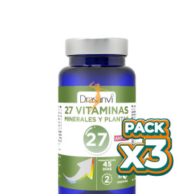 Pack 3x 27 VITAMINAS + MINERALES ANTIOXIDANTES 90 COMPRIMIDOS DRASANVI