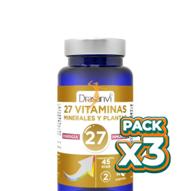 Pack 3x 27 VITAMINAS+MINERALES ENERGÍA-INMUNIDAD 90 COMPRIMIDOS DRASANVI