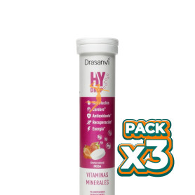 Pack 3x HYDROP ELECTROLITOS EFERVESCENTES FRESA 18 COMPRIMIDOS DRASANVI