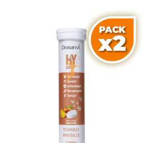 Pack 2x HYDROP ELECTROLITOS EFERVESC. MELOCOTÓN 18 COMPRIMIDOS DRASANVI