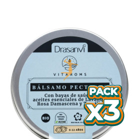 Pack 3x BÁLSAMO PECTORAL INFANTIL BIO VITAROMS 30ML DRASANVI