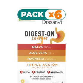 Pack 6x DIGEST-ON CONFORT 30 COMPRIMIDOS MASTICABLES DRASANVI