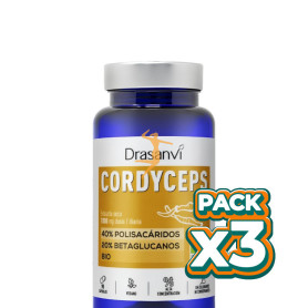 Pack 3x CORDYCEPS BIO 90 CÁPSULAS DRASANVI