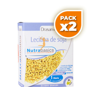 Pack 2x LECITINA DE SOJA 1200Mg. 48 PERLAS DRASANVI
