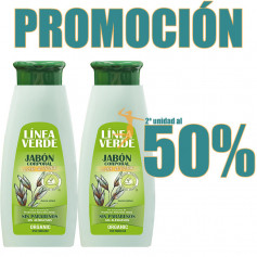 OFERTA JABÓN CORPORAL CON AVENA 400Ml. LINEA VERDE SEGUNDA UNIDAD 50%