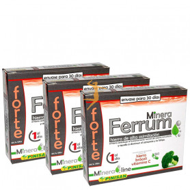 Pack 3x2 Mineraline Ferrum Forte 30 Cápsulas Pinisan