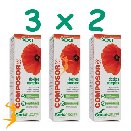 PACK 3X2 COMPOSOR 33 XXI DOXITOS COMPLEX 45Ml. SORIA NATURAL