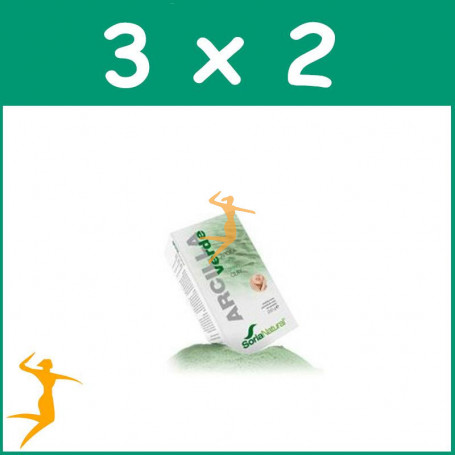 Pack 3x2 ARCILLA VERDE 250Gr. SORIA NATURAL