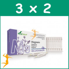Pack 3x2 GLUCOSOR MAGNESIO 28 VIALES SORIA NATURAL