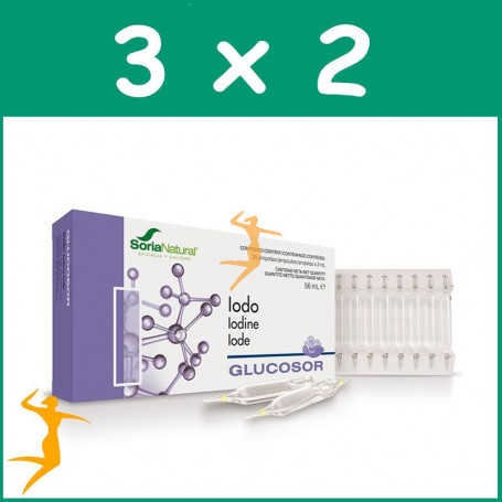 PACK 3x2 GLUCOSOR IODO 28 VIALES SORIA NATURAL