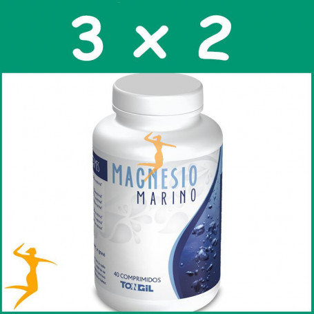 OFERTA 3x2 MAGNESIO MARINO 40 COMPRIMIDOS TONGIL