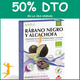 RÁBANO NEGRO Y ALCACHOFA BIO 20 AMPOLLAS INTERSA OFERTA Segunda unidad al 50%