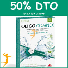 OLIGO-COMPLEX AGUA DE MAR 20 AMPOLLAS INTERSA OFERTA Segunda unidad al 50%
