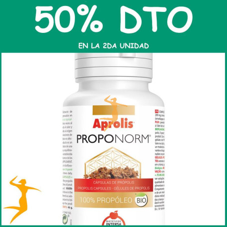 APROLIS PROPONORM 120 CÁPSULAS INTERSA OFERTA Segunda unidad al 50%