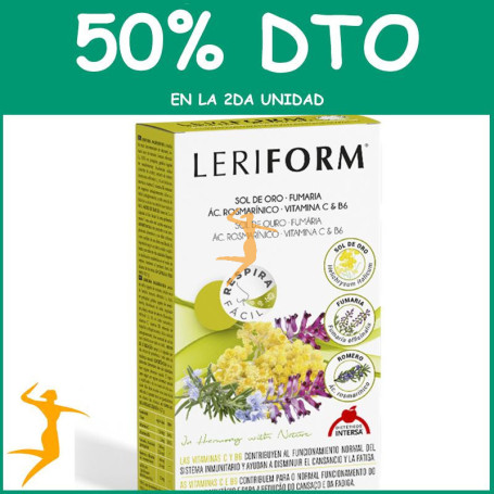 LERIFORM 60 CÁPSULAS INTERSA OFERTA Segunda unidad al 50%