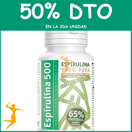 ESPIRULINA 500 180 COMPRIMIDOS INTERSA OFERTA Segunda unidad al 50%