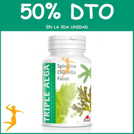 TRIPLE ALGA 120 CAPSULAS INTERSA OFERTA Segunda unidad al 50%