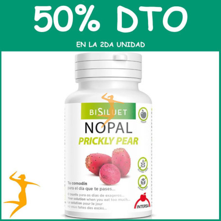 BISILUET NOPAL 80 CÁPSULAS INTERSA OFERTA Segunda unidad al 50%