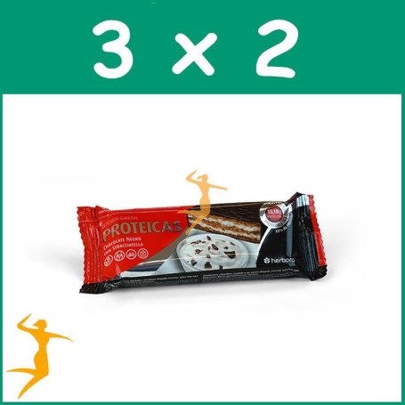 Pack 3x2 BARRITA PROTEICAS STRACCIATELLA 47Gr. HERBORA