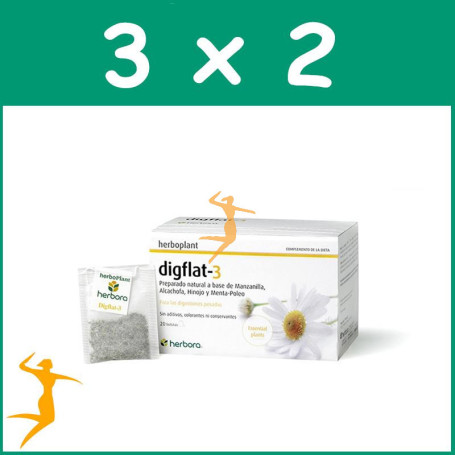 Pack 3x2 HERBOPLANT DIGFLAT-3 20 FILTROS HERBORA