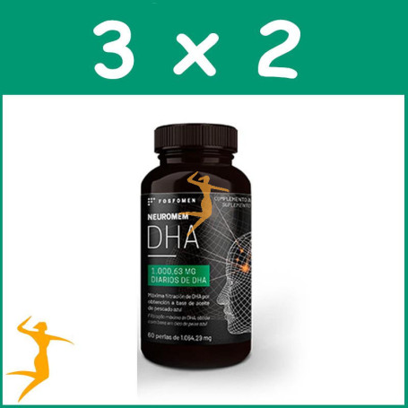 Pack 3x2 NEUROMEM DHA 1.000Mg. 60 PERLAS HERBORA