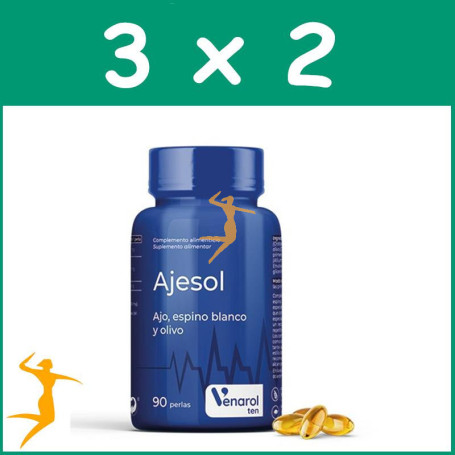 Pack 3x2 AJESOL 90 PERLAS VENARON TEN HERBORA