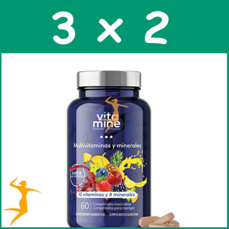 Pack 3x2 MULTIVITAMINAS Y MINERALES 60 COMPRIMIDOS HERBORA