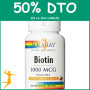 BIOTIN 1000 Mcg. 100 COMPRIMIDOS SUBLIGUALES SABOR NARANJA SOLARAY Segunda unidad al 50%