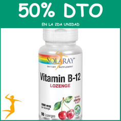 VITAMIN B12 2.000Mcg. 90 COMPRIMIDOS SUBLINGUALES SOLARAY Segunda unidad al 50%